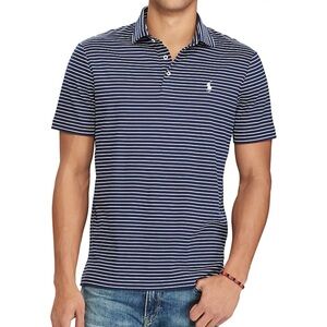 Polo Ralph Lauren Striped Polo Shirt XL Navy White Classic Preppy Minimalist